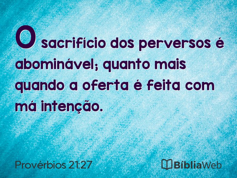 Provérbios 21:27 em imagem para compartilhar