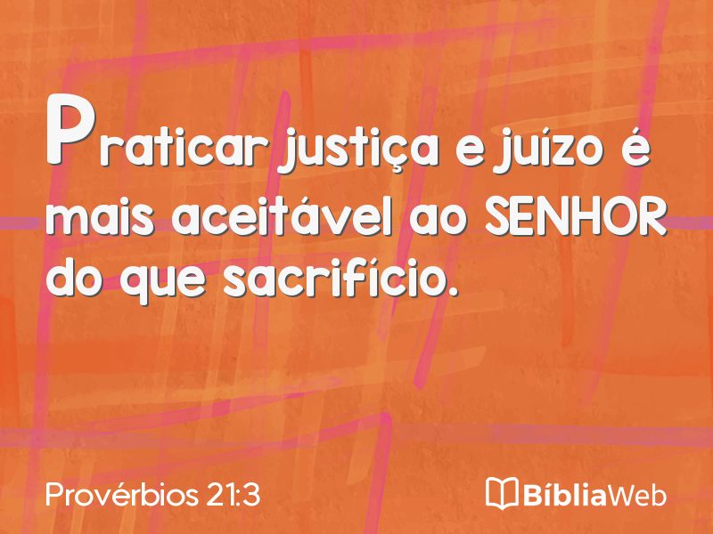 Provérbios 21:3 em imagem para compartilhar