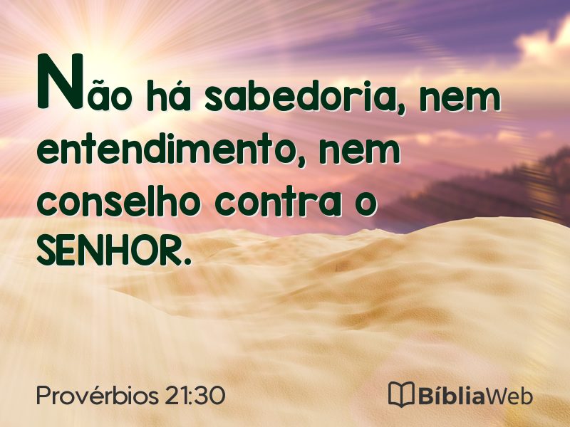 Provérbios 21:30 em imagem para compartilhar