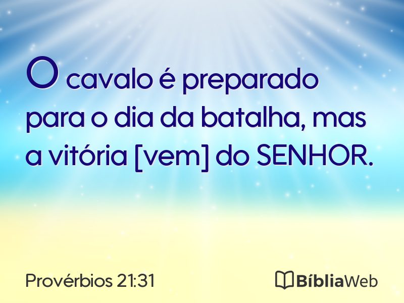Provérbios 21:31 em imagem para compartilhar