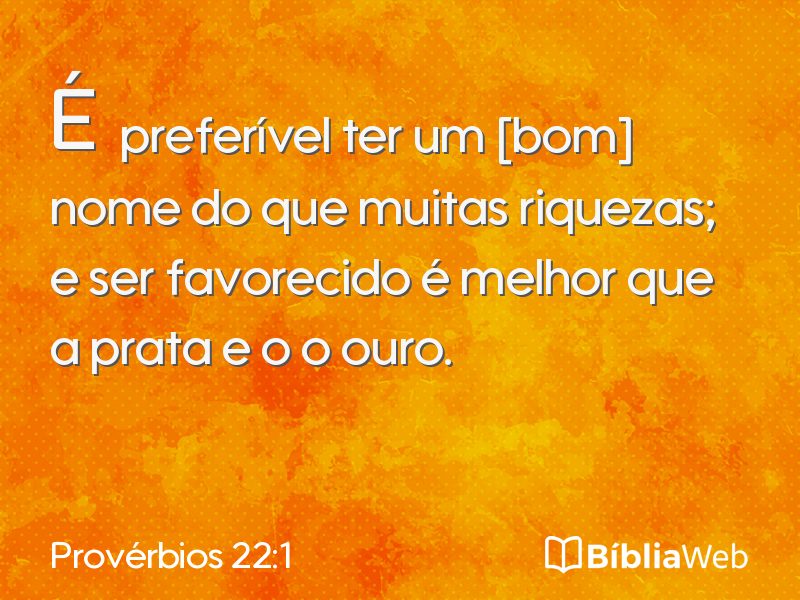 Provérbios 22:1 em imagem para compartilhar