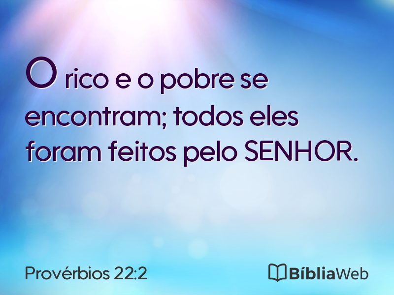Provérbios 22:2 em imagem para compartilhar