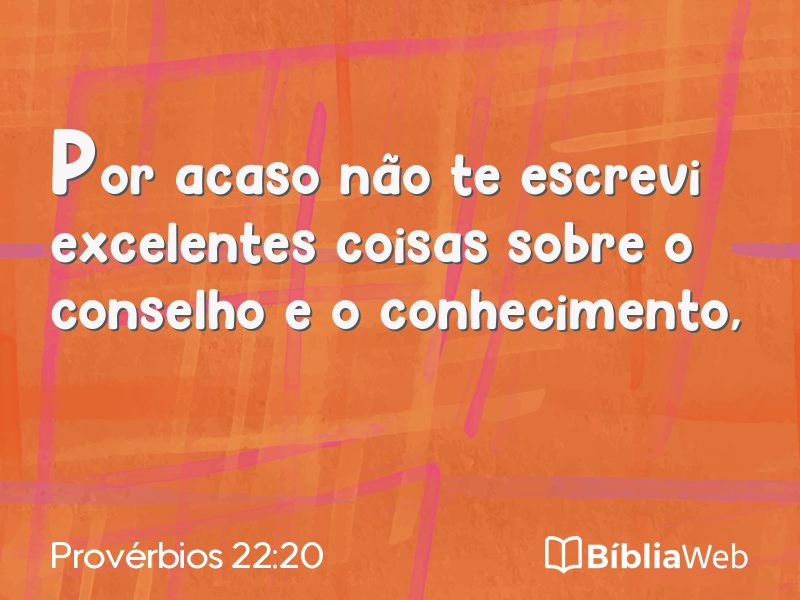 Provérbios 22:20 em imagem para compartilhar