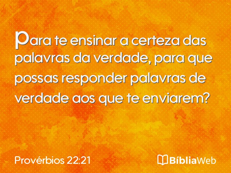 Provérbios 22:21 em imagem para compartilhar