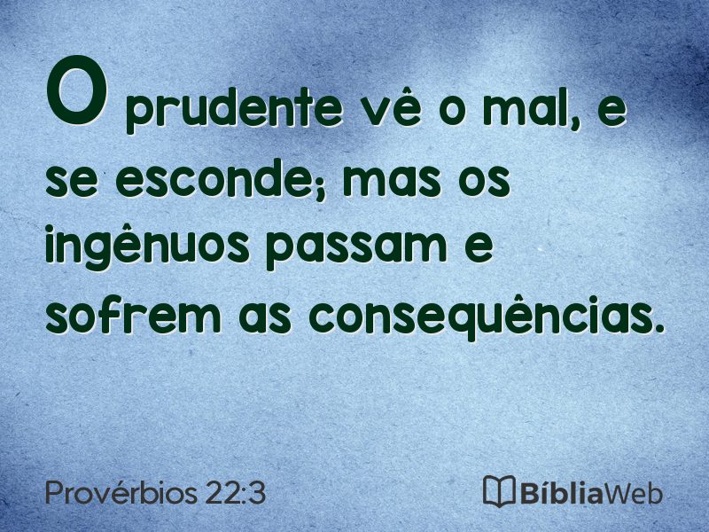 Provérbios 22:3 em imagem para compartilhar