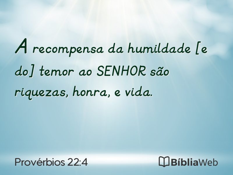 Provérbios 22:4 em imagem para compartilhar