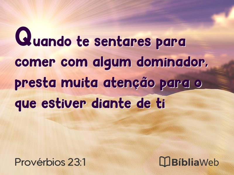 Provérbios 23:1 em imagem para compartilhar