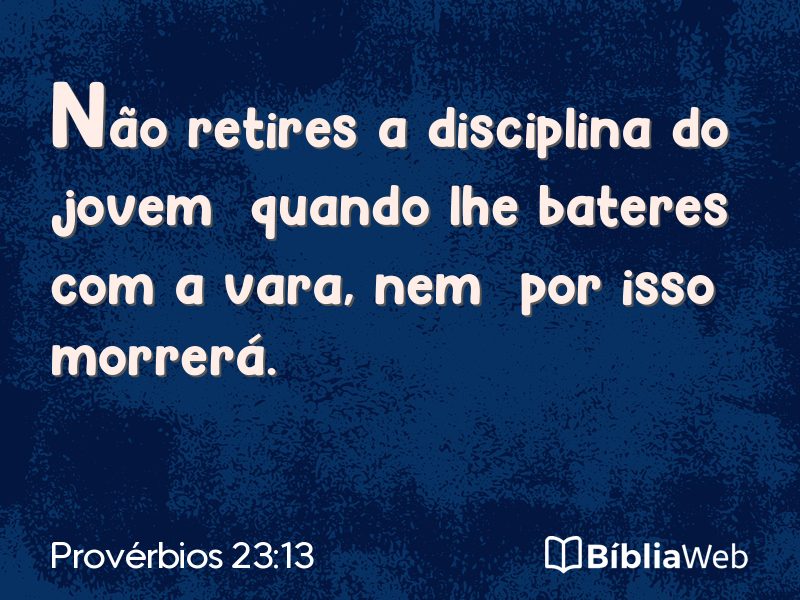 Provérbios 23:13 em imagem para compartilhar