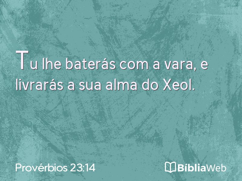 Provérbios 23:14 em imagem para compartilhar