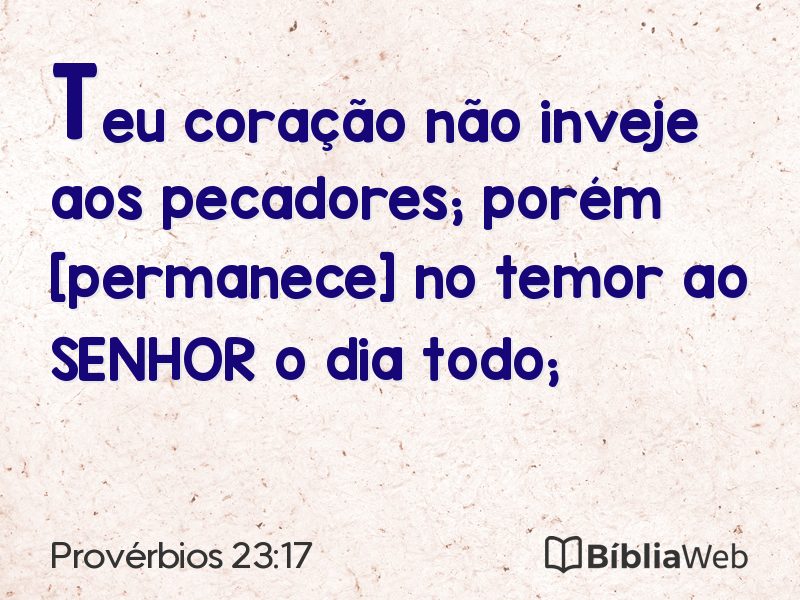 Provérbios 23:17 em imagem para compartilhar