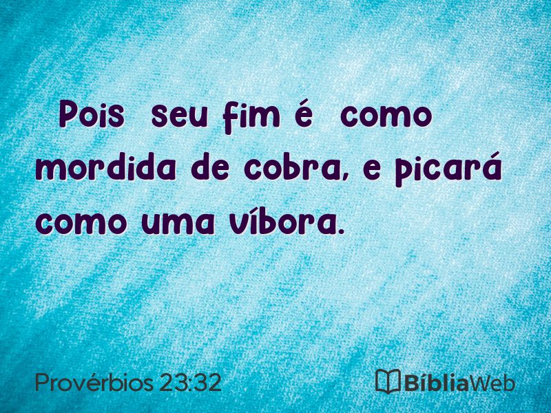 Provérbios 23:32 em imagem para compartilhar