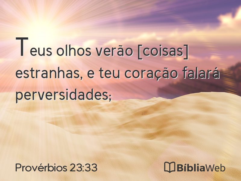 Provérbios 23:33 em imagem para compartilhar