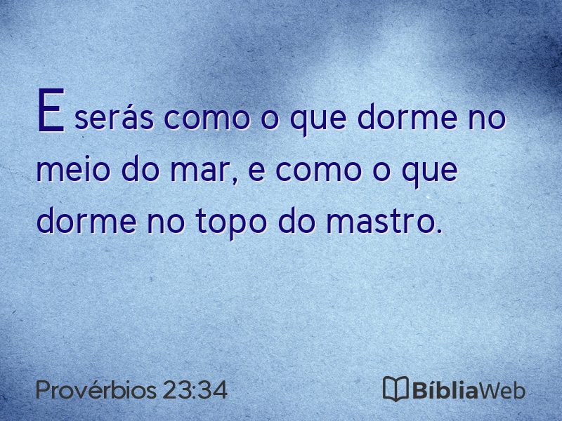 Provérbios 23:34 em imagem para compartilhar
