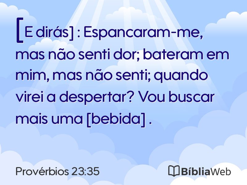 Provérbios 23:35 em imagem para compartilhar