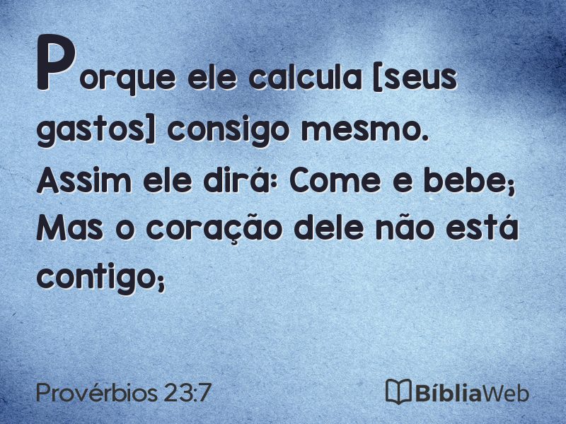 Provérbios 23:7 em imagem para compartilhar