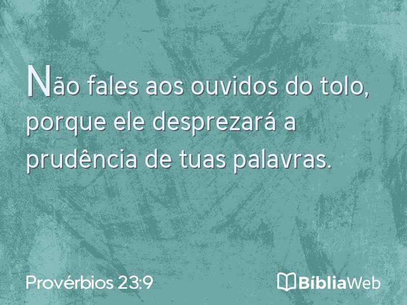 Provérbios 23:9 em imagem para compartilhar