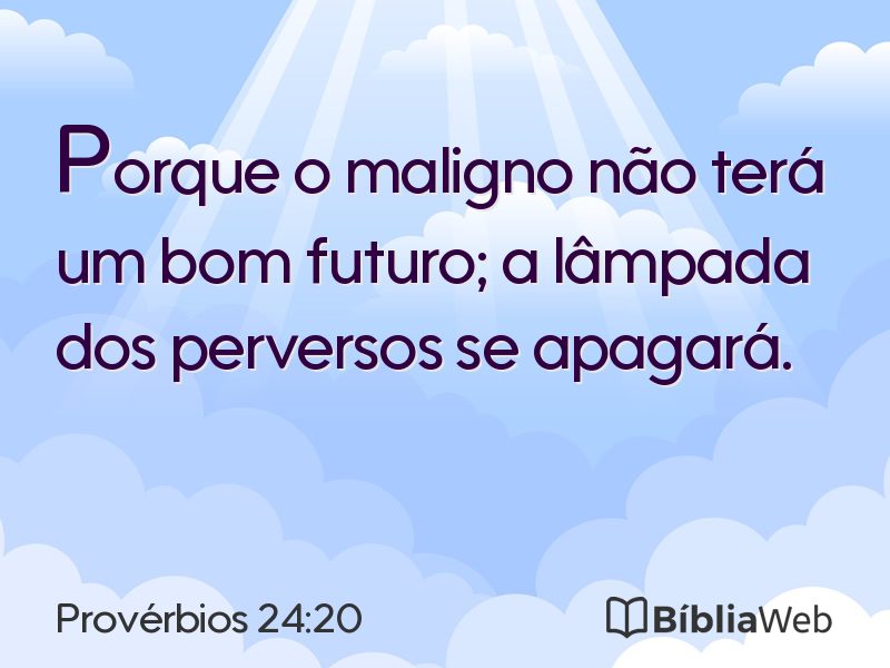 Provérbios 24:20 em imagem para compartilhar