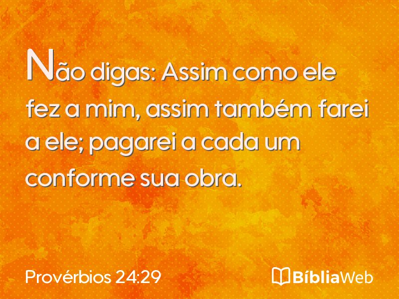 Provérbios 24:29 em imagem para compartilhar