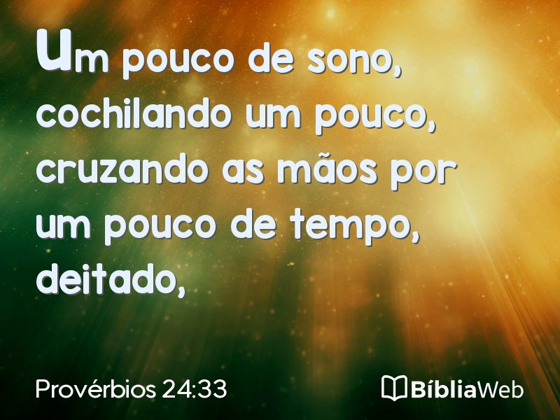 Provérbios 24:33 em imagem para compartilhar