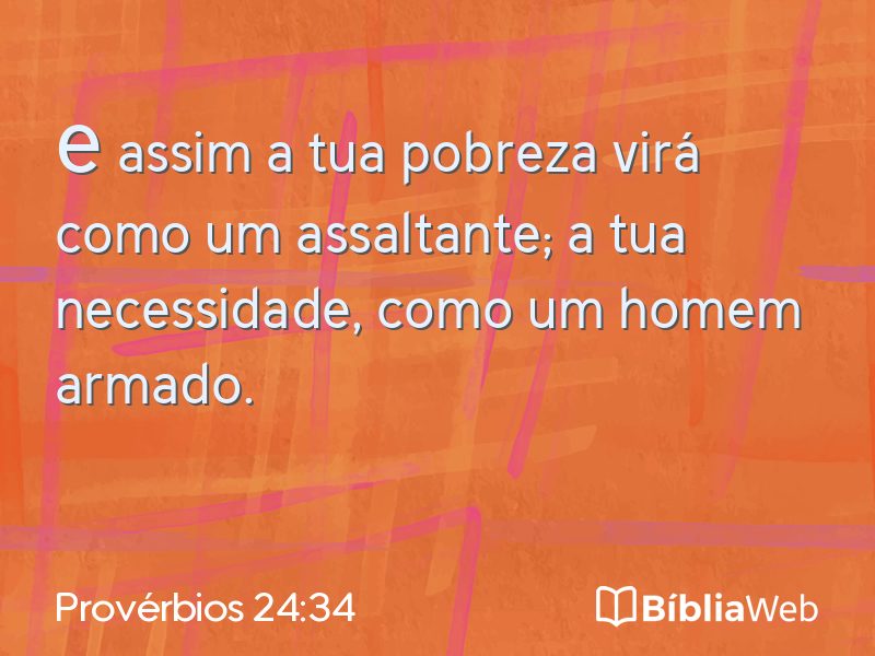 Provérbios 24:34 em imagem para compartilhar