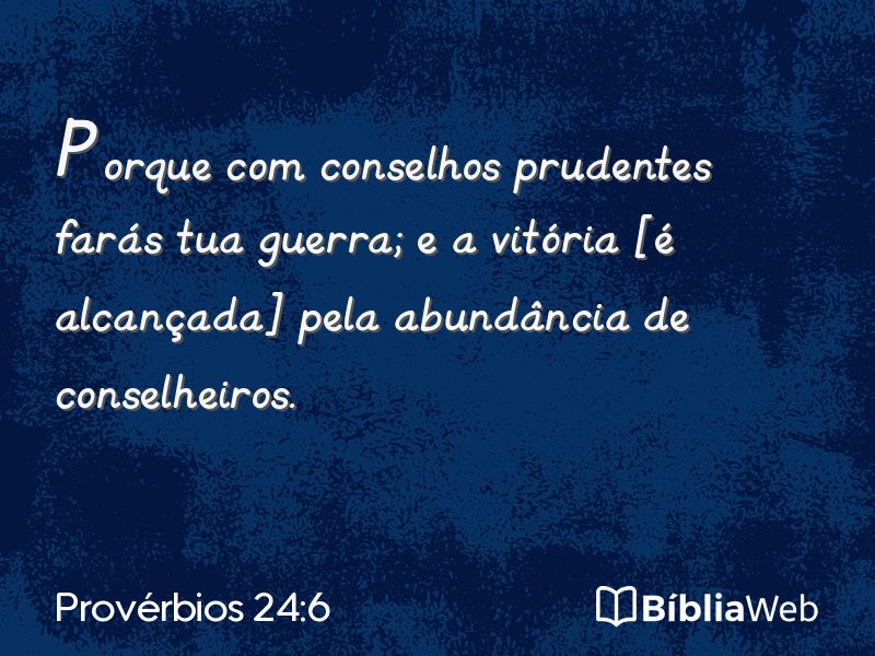 Provérbios 24:6 em imagem para compartilhar