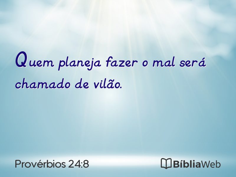 Provérbios 24:8 em imagem para compartilhar
