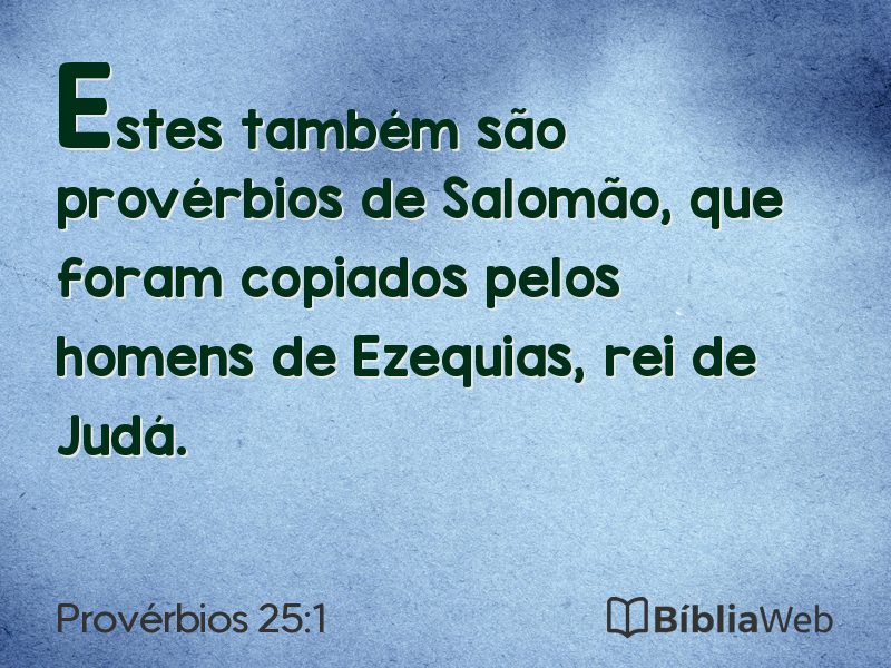 Provérbios 25:1 em imagem para compartilhar