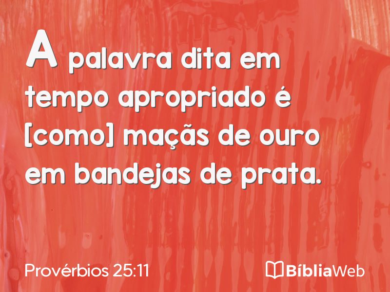 Provérbios 25:11 em imagem para compartilhar
