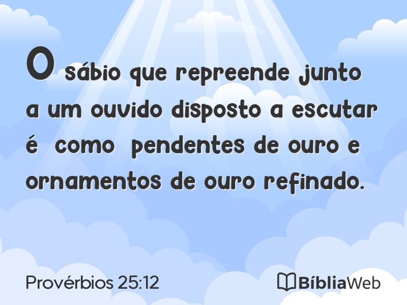 Provérbios 25:12 em imagem para compartilhar