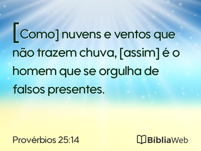 Provérbios 25:14 em imagem para compartilhar