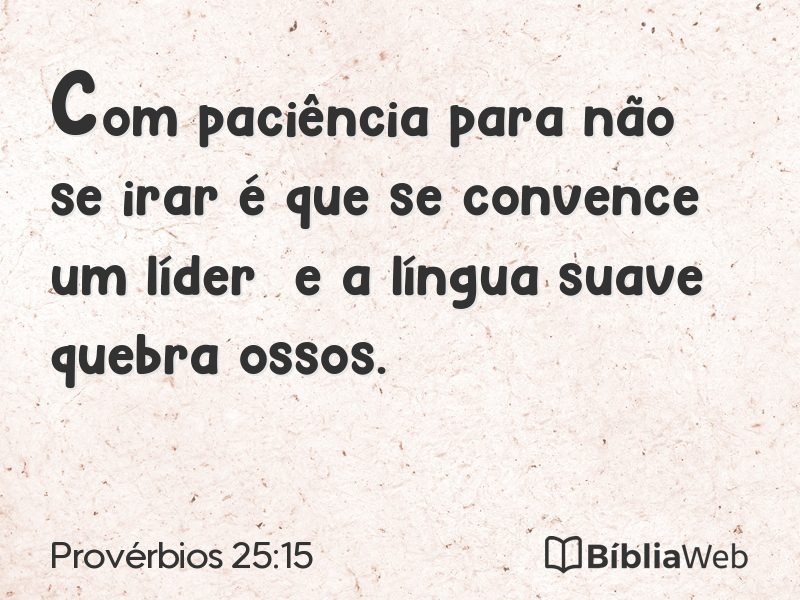 Provérbios 25:15 em imagem para compartilhar