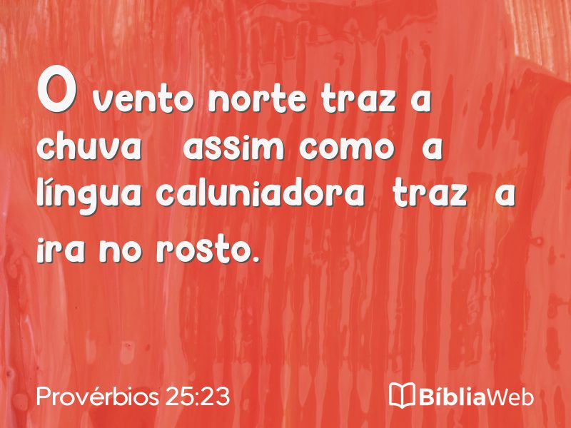 Provérbios 25:23 em imagem para compartilhar