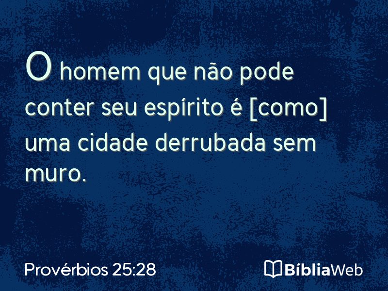 Provérbios 25:28 em imagem para compartilhar