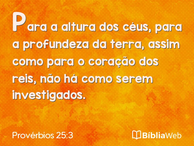 Provérbios 25:3 em imagem para compartilhar