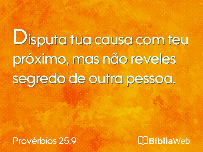 Provérbios 25:9 em imagem para compartilhar