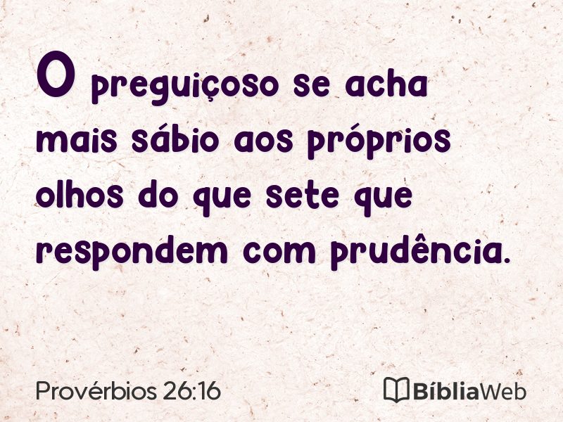 Provérbios 26:16 em imagem para compartilhar