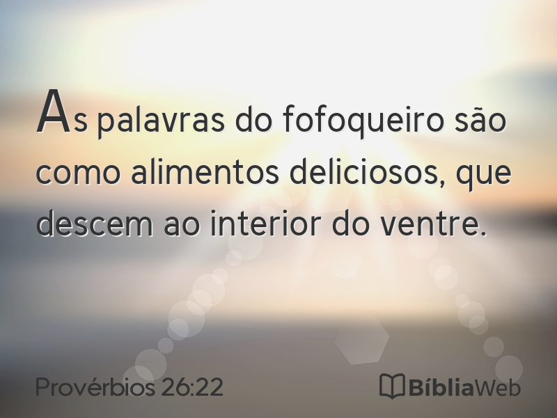 Provérbios 26:22 em imagem para compartilhar