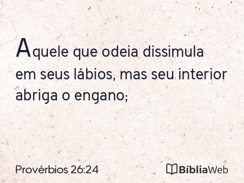 Provérbios 26:24 em imagem para compartilhar