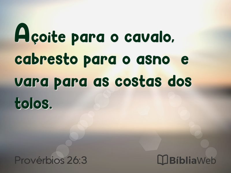 Provérbios 26:3 em imagem para compartilhar
