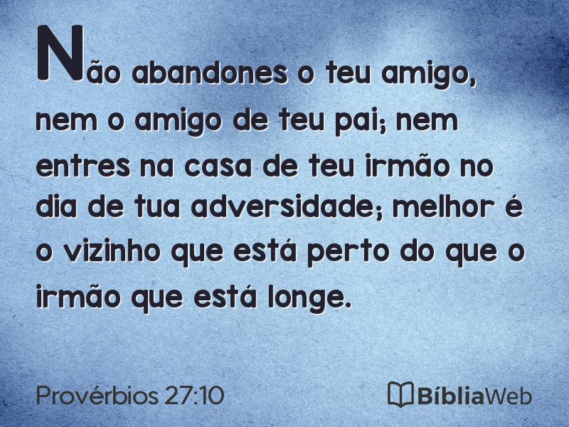 Provérbios 27:10 em imagem para compartilhar