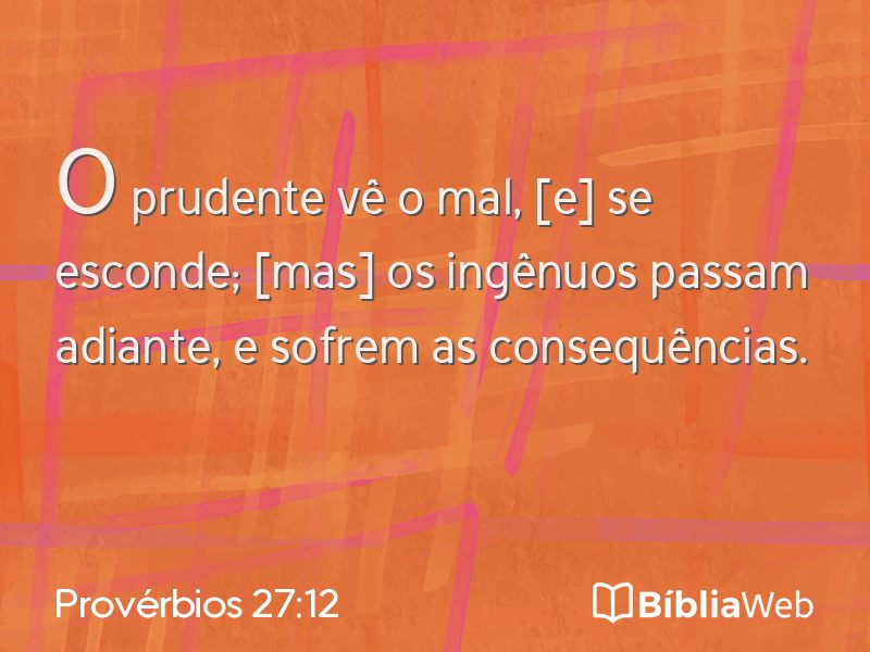 Provérbios 27:12 em imagem para compartilhar