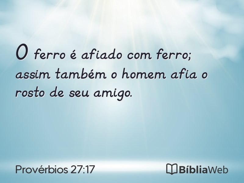 Provérbios 27:17 em imagem para compartilhar