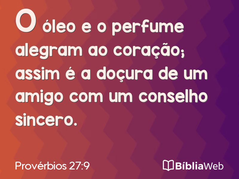 Provérbios 27:9 em imagem para compartilhar