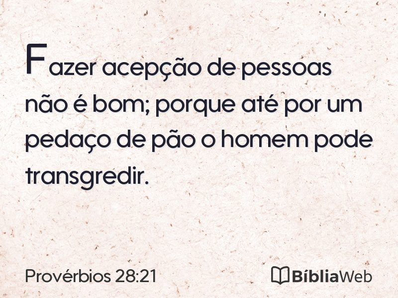Provérbios 28:21 em imagem para compartilhar