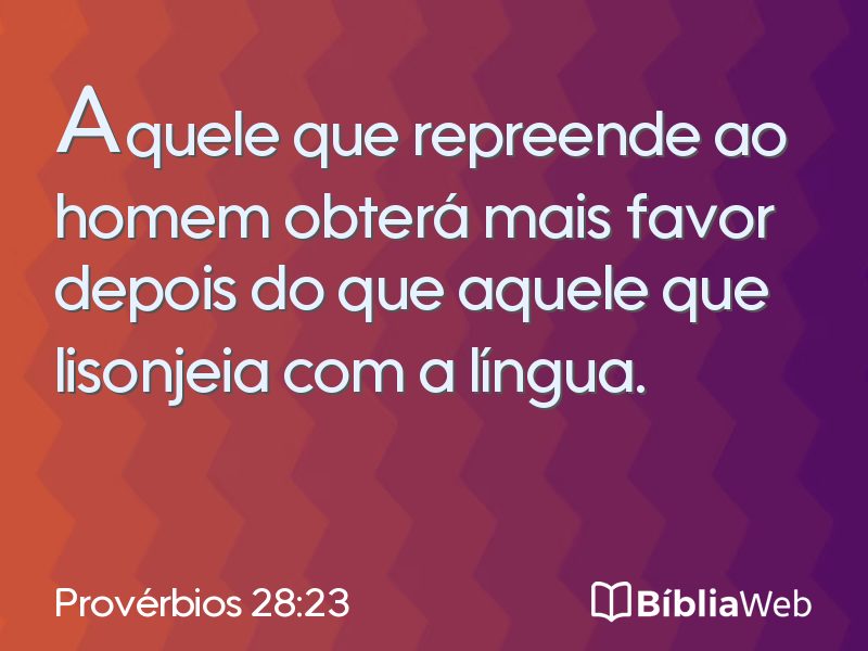 Provérbios 28:23 em imagem para compartilhar