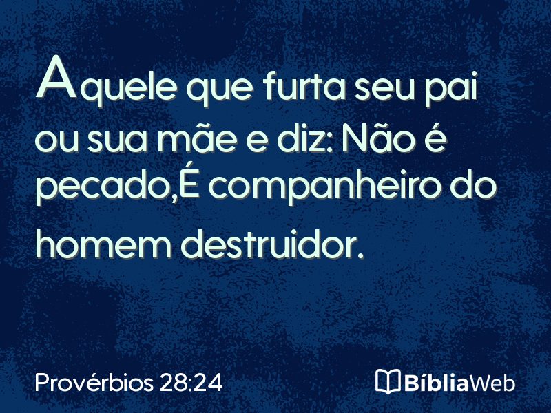 Provérbios 28:24 em imagem para compartilhar