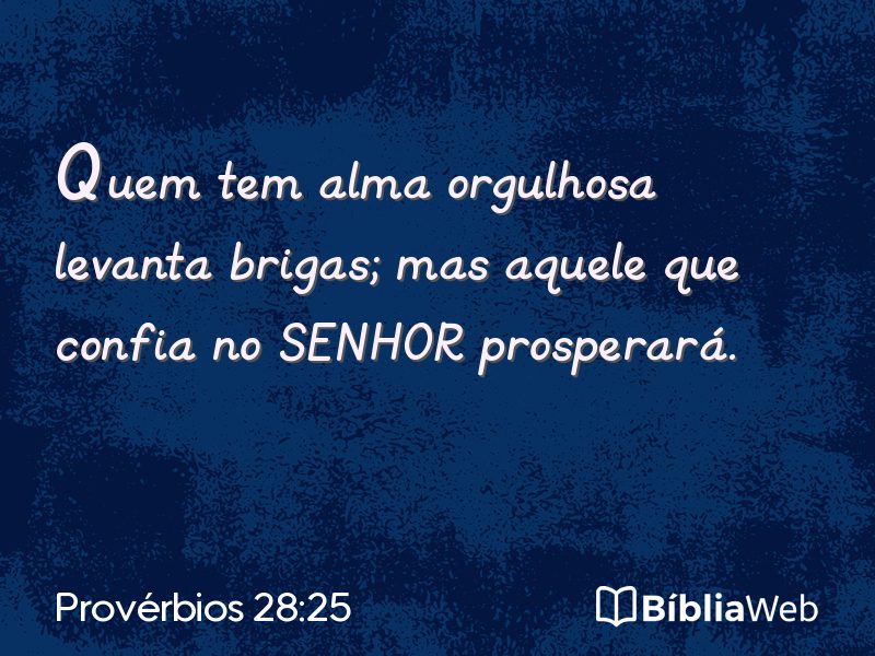 Provérbios 28:25 em imagem para compartilhar