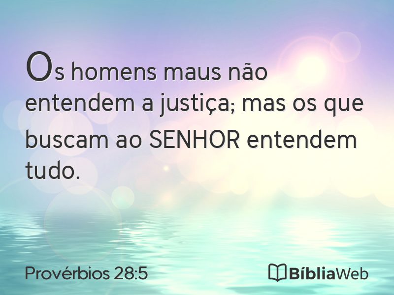 Provérbios 28:5 em imagem para compartilhar