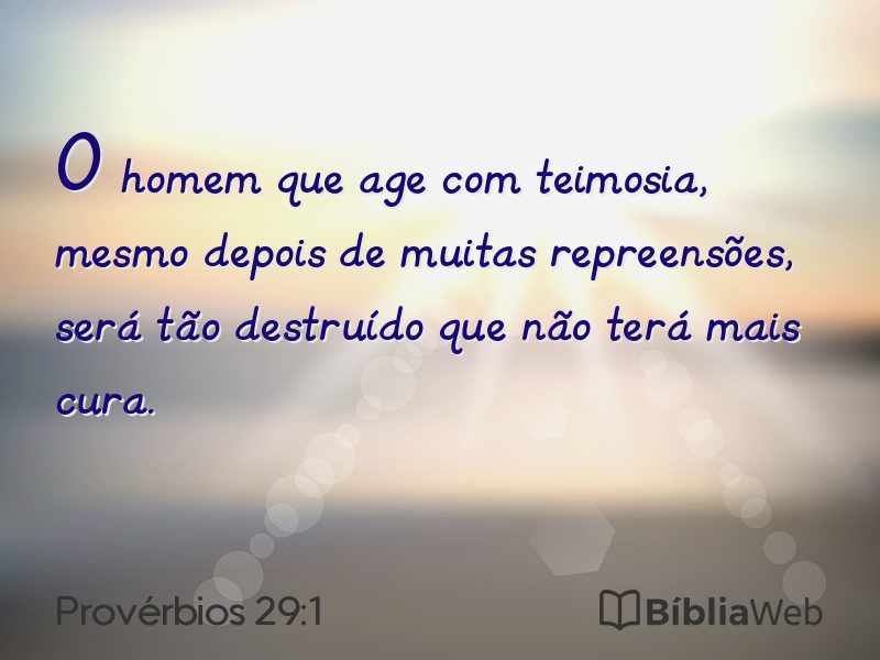 Provérbios 29:1 em imagem para compartilhar