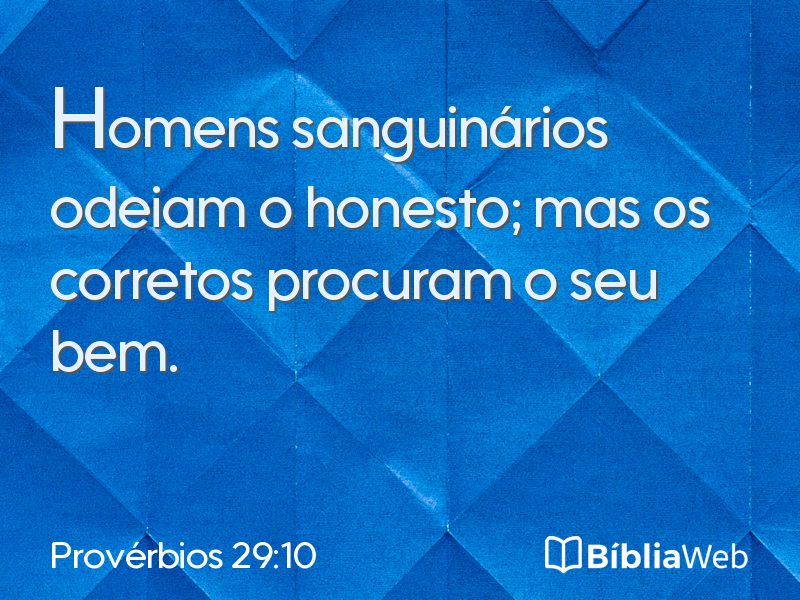 Provérbios 29:10 em imagem para compartilhar
